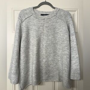 Zara Light Gray Women's Crew Neck Sweater